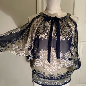 Angie size medium (runs small) cold shoulder top